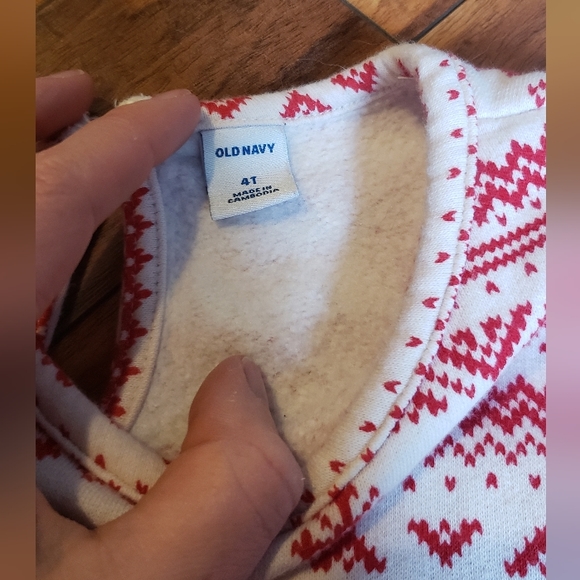 Winter Christmas Holiday 4t girls sweater dress red and white Old Navy - Picture 2 of 3